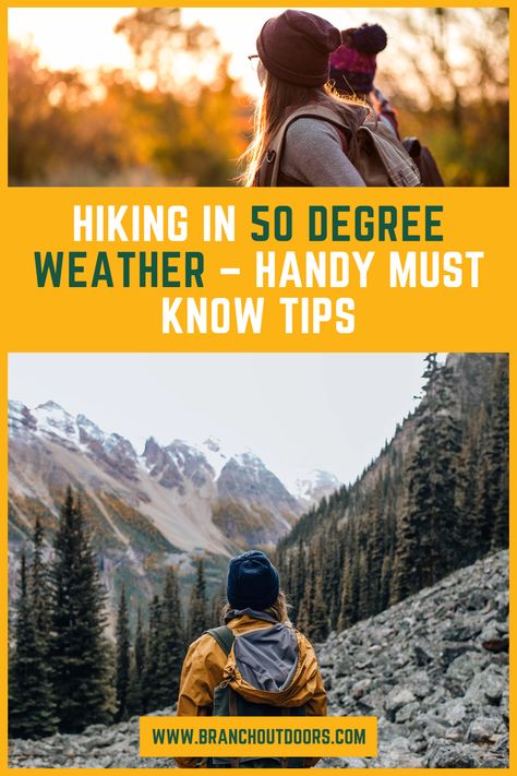 Hiking in 50 degree weather doesn't have to be uncomfortable. Get the best out of your winter hikes with these clothing, gear, food and hydration tips. Hiking 60 Degree Weather, Hiking In 50 Degree Weather Outfit, Hiking 50 Degrees Outfit, 50 Degree Hiking Outfit, Clothes For 60 Degree Weather, Hiking Workout Plan, Hiking Outfits Fall, 50 Degree Weather Outfit, Degree Outfit