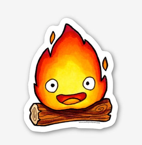 Calcifer Art, Howl's Moving Castle Calcifer, Tato Tradisional, 하울의 움직이는 성, Anime Disney, Ghibli Tattoo, Personajes Studio Ghibli, Studio Ghibli Characters, Ghibli Artwork