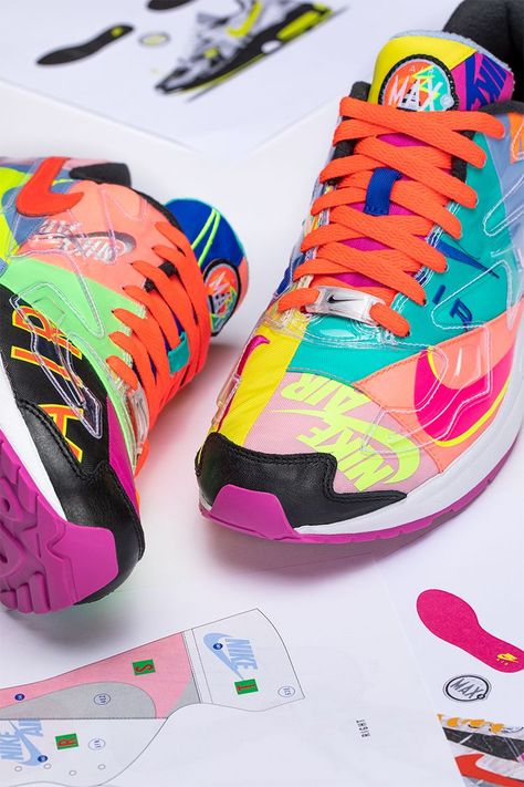 Behind the Design: atmos x Nike Air Max2 Light. Nike SNKRS Colorful Nike Sporty Sneakers, Trendy Multicolor Nike Sneakers, Nike Multicolor Athleisure Sneakers, Colorful Tennis Shoes, Colorful Gym Shoes, Nike Air Max Athleisure Custom Sneakers, Colorful Nike Shoes, Colorful Sneakers Women, Nike Urban Multicolor Sneakers