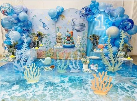 Ocean Invitation, Baby Boy Birthday Decoration, Sea Birthday Party Decorations, Sea Invitation, Birthday Theme Decoration, Ocean Birthday Party, Birthday Room Decorations, Ocean Theme Party, Ocean Birthday