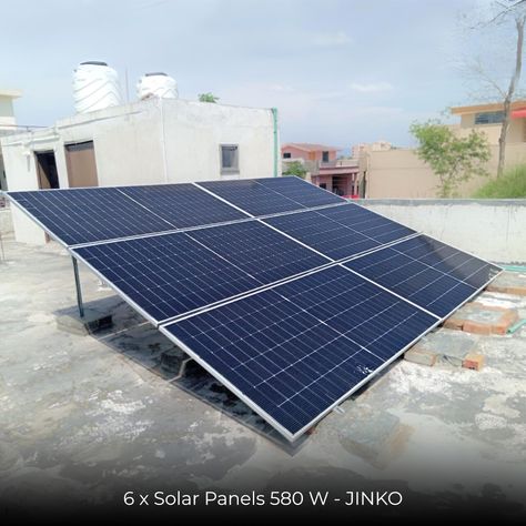 Islamabad Embrace Solar Power with #Solarlink! 💚 🤠 Another happy customer in Islamabad! This sleek 6KW system is lighting up a home in Naval Anchorage.⚡ Here's what makes this system perfect for a mid-sized home: 📱 6 KW Inverter - SOLAX 🔰 6 x Solar Panels 580 W - JINKO ✂️ 1 x Cut-off Switch 👨‍🔧 2 x L3 Stands ✅ Lightning Arrester Thinking about switching to solar? We can design a customized system to fit your budget and energy needs Get a free consultation today and see how much you can... Solar Panels For Home, Happy Customer, Can Design, Free Consultation, Solar Power, Solar Panels, Light Up, Solar, Sleek