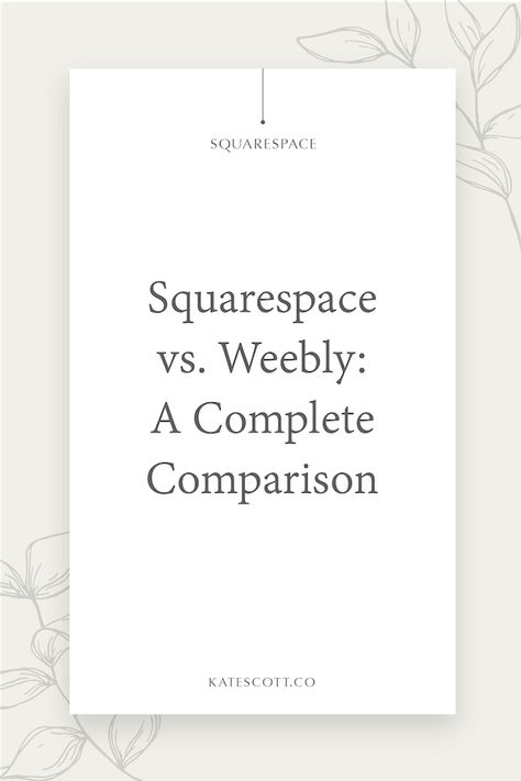 Which website platform is right for you? In this point-by-point comparison, I break down the pros and cons of Squarespace and Weebly! | Weebly vs Squarespace | Squarespace vs Weebly | Squarespace Website Design Business | Weebly Website Design | #weebly #squarespace #websitetips Weebly Website Design Inspiration, Weebly Website Design, Website Design Business, Squarespace Hacks, Squarespace Tips, Squarespace Tutorial, Squarespace Blog, Blog Websites, Squarespace Design