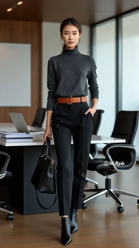 How To Dress For An Office Job, Winter Work Office Outfits, Academic Business Casual, Business Tennis Shoes Outfit, Classic Business Casual Outfits, Women’s Fashion Winter Work, Women Interview Outfits Winter, Conservative Business Casual, Cute Professional Outfits Winter