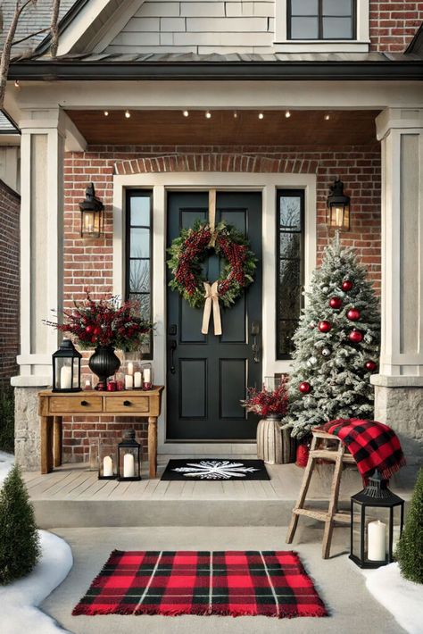 Welcome the holiday spirit into your home! 🎁✨ Explore our collection of stunning Christmas entryway decor ideas that are sure to impress your visitors. Click for inspiration! Fall Garden Prep, Christmas Entryway Decor, Christmas Ideas For The Home, Garden Prepping, Large Glass Vase, Christmas Entryway, Vintage Sled, Holiday Diy Projects, Entryway Decor Ideas