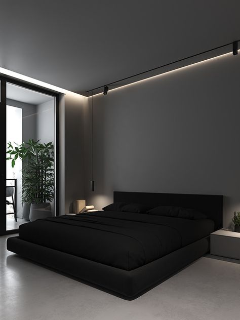 Apartments Aesthetic, Black Bedroom Decor, Small Bedroom Storage, Bedroom Redesign, Minimal Bedroom, Aesthetic Bedroom Ideas, Bedroom Interior Design Luxury, Condo Interior, Bed Headboard