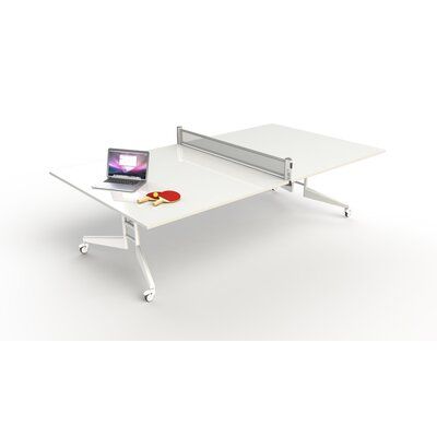 Nomad Sport Is a Conference Table, Ping Pong Table, and when folded, becomes a Mobile Marker Board, provided the table is ordered with a glossy dry erase surface. Starting with solid construction, the Nomad Sport Conference Table is a 3-in-1 product. Heavy Duty Casters allows the Nomad Conference table to fold and roll away, so if your conference room has to double as a yoga studio, it's no problem to move it at a moments' notice. If you're intrigued, there are two more amazing features that'll Table Tennis Table, Tennis Table, Marker Board, Pong Table, Smart Furniture, Conference Table, Paddles, Work Surface, Ping Pong Table