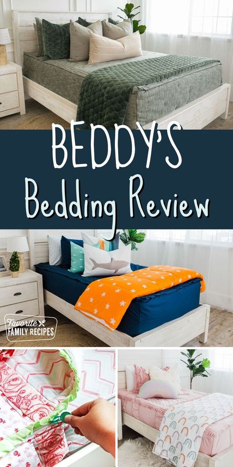 Read my Beddy’s Bedding Review and see why I will never go back to traditional bedding again. Beddy’s bedding is an all-in-one bedding set that zips together. It zips like a sleeping bag but fits over the entire bed like a fitted sheet. The comforter layer tucks in when zipped up and then if you want to wear it loose like a blanket, it expands out making it more snuggly. To get yours today, pick out your favorite bedding, and use my coupon code to save! Beddys Bedding Adult Room, Zip Up Bedding, Beddys Bedding, Traditional Bedding, Hearty Casseroles, Traditional Bed, Never Go Back, Homemade Soup, Family Recipes