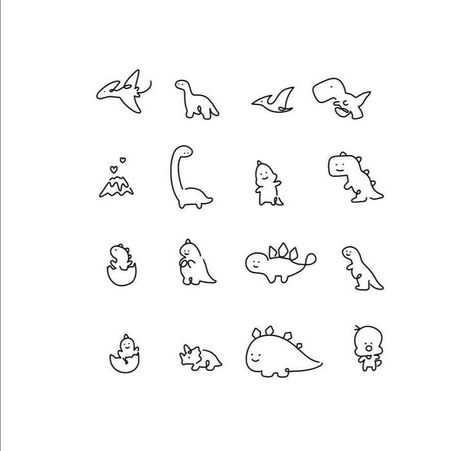 #tattooideas #tattoosforwomen #tattooart #tattoo #tattooideasformen Dino Line Tattoo, Tattoes Idea, Dino Tattoo, Group Tattoos, Maching Tattoos, Cute Matching Tattoos, Small Girly Tattoos, Dinosaur Tattoos, Handpoke Tattoo