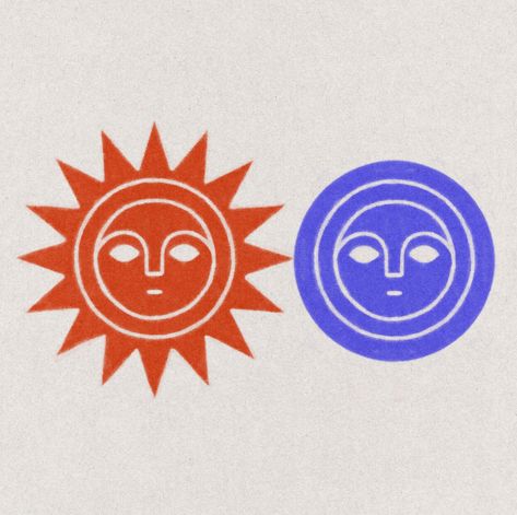 Sun and Moon by James Coffman Sun Illustration, Illustration Creative, Minimalist Tattoos, Moon Illustration, Tattoo Illustration, Sun Art, Vintage Tattoo, Moon Design, Moon Art