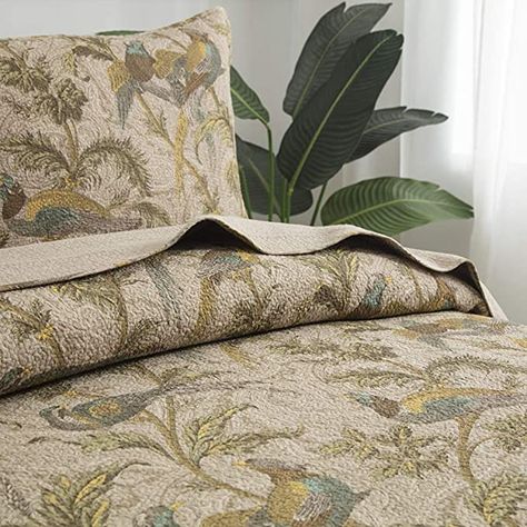 Amazon.com: Brandream American Country Quilt Comforter Sets Cotton Birds Printing Queen Quilt Set Vintage Bedspread Coverlet Set 3Pcs: Kitchen & Dining William Morris Duvet Cover, Bohemian Quilt King Size Green, Bird Duvet Cover, Farmhouse Quilt Bedding Bedroom Bed Bath & Beyond, Rustic French Country Bedroom Bedding & Blankets, Weighted Comforter, Country Quilt, Country Bedding, Queen Bedspread