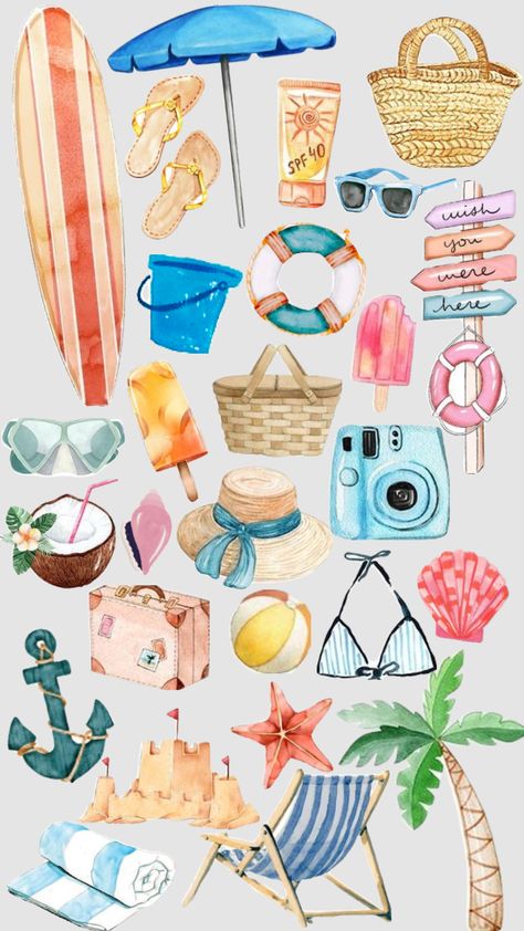 Summer and beach collage! #summer #summeraesthetic #beach #vacation #vacay #vacationaesthetic #vacationvibes #vacayshuffle #vacayvibes #florida #summer2024 Halloween Stickers Printable, Beach Collage, Summer Journal, Preppy Stickers, Iphone Stickers, Feminine Tattoos, Bullet Journal Ideas Pages, Halloween Stickers, Journal Stickers