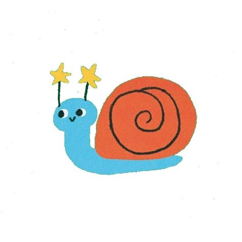 Snail Cute Art, Snail Doodle, Snail Drawing, Snail Illustration, Cartoon Snail, Work Focus, Animal Illustration Kids, Cute Snail, Diy Pottery Painting