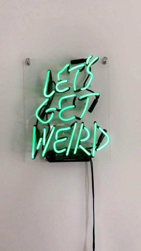 Neon Sign | Multicolor | Color Changing Neon Sign | Let's Get Weird Neon Sign | Cutest Neon Sign! Link Below! Pink Neon Sign, Lets Get Weird, Decor Lamp, Beer Pub, Bar Wall Decor, Bar Wall, Bright Ideas, Pub Bar, Pink Neon