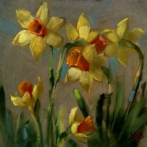 Image Halloween, Narcissus Flower, Oil Painting Inspiration, Image Nature, Angel Painting, Daily Painting, Flower Art Painting, Daily Paintworks, Arte Floral