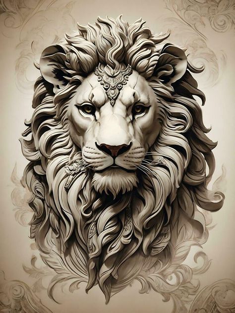 beautiful lion head Calvin Und Hobbes, Stone Lion, Beautiful Lion, Tiki Art, Lion Wallpaper, Lion Images, Lion Art, Lion Head, Finials