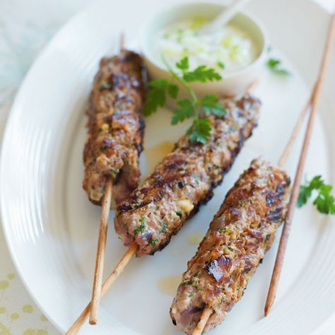 A simple, cheap recipe for that Middle Eastern favourite. Turkey Kofta, Mint Yogurt Sauce, Turkey Mince Recipes, Kofta Recipe, Tzatziki Recipes, Salsa Yogurt, Middle Eastern Dishes, Mince Recipes, Delicious Magazine