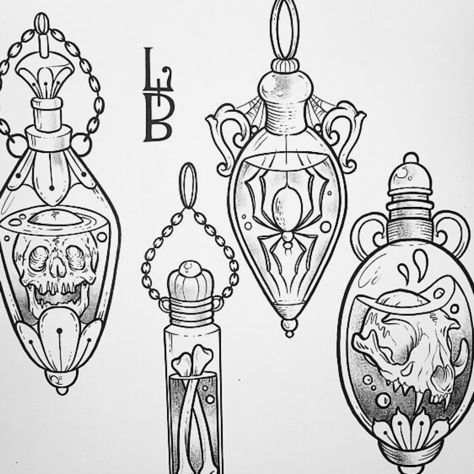 Spider In Bottle Tattoo, Poison Bottle Tattoo Traditional, Tiny Bottle Tattoo, Spell Jar Tattoo Design, Halloween Potion Bottle Tattoo, Specimen Jar Tattoo, Old Perfume Bottle Tattoo, Poison Jar Tattoo, Poison Bottle Drawing