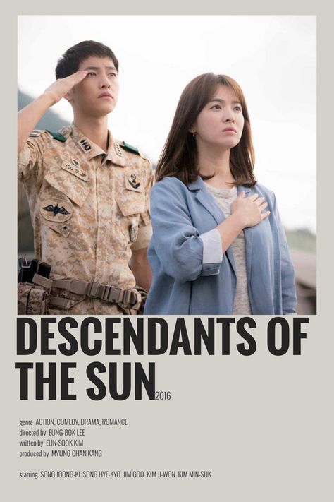 Descendants Of The Sun Kdrama Poster, Descendants Of The Sun Minimalist Poster, Descendants Of The Sun Poster, Kdramas Posters, Korean Drama Poster, Descendant Of The Sun, Kdrama Posters, Kdrama Recommendation, Sun Minimalist