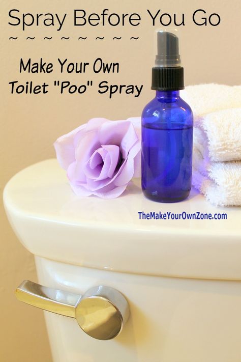 DIY "Spray Before You Go" Poo Spray - The Make Your Own Zone Poo Pourri Spray, Poop Spray, Poo Spray, Bathroom Spray, Poo Poo, Toilet Spray, Diy Sprays, Homemade Cleaning Products, Doterra Oils