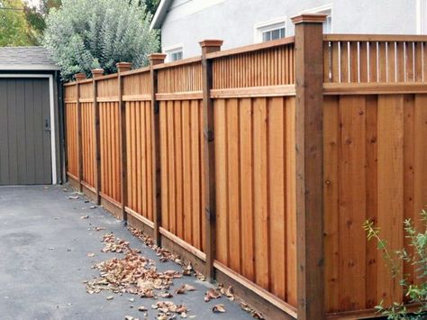 Top 70 Best Wooden Fence Ideas - Exterior Backyard Designs Cheap Privacy Fence, Privacy Fence Landscaping, Yard Privacy, Diy Privacy Fence, Fence Options, Wood Privacy Fence, Wood Fence Design, Wood Fences, Fence Designs