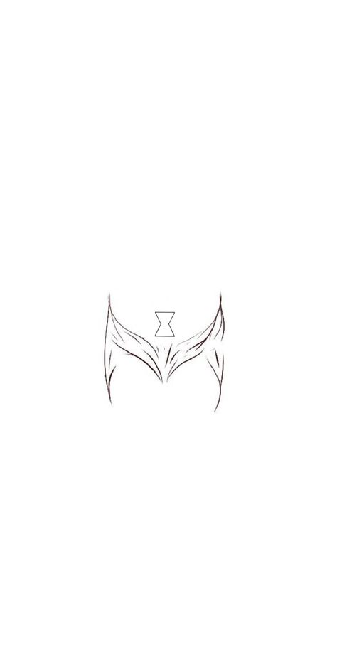 Marvel Tattoos Black Widow, Small Marvel Tattoo Ideas For Women, Wanda Crown Drawing, Marvel Tattoos Minimalist Wanda, Small Tattoos Marvel, Elizabeth Olsen Tattoo Ideas, Scarlet Witch Tattoo Minimalist, Wanda Tattoo Ideas, Wanda Tattoos Minimalist