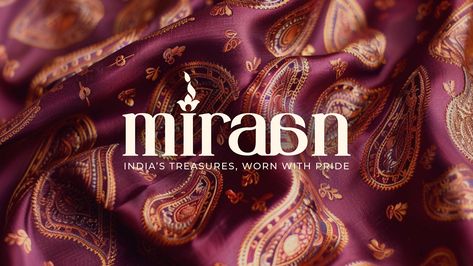 Logo design & brand identity for MIRAAN Authentic Background, Clothing Brand Identity, Mockup Ideas, Typography Fashion, Empire Outfit, Boutique Branding, Design Brand Identity, Branding Inspo, Beautiful Typography