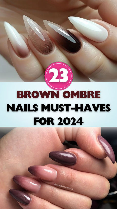 Unveil the top 23+ brown ombre nail designs for 2024. Discover chic and timeless styles to elevate your nail game. Nail Fade Designs, Ombre Nails Winter Colors, Blended Nails Designs, Ombre Nails Inspiration, Fall Ombré Dip Nails, Almond Ombre French Nails, Black And Brown Ombre Nails, Dark Brown Ombre Nails, Brown Nails Acrylic Ombre