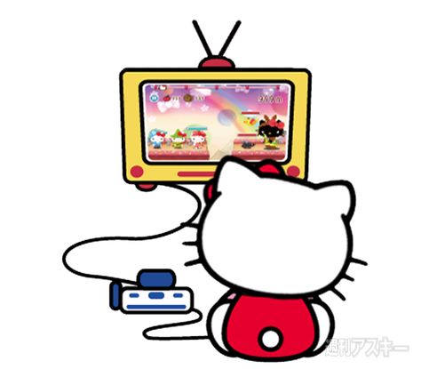 Hello Kitty playing video games Hello Kitty Playing Video Games, Sanrio Watching Tv, Hello Kitty Video Game, Sanrio Ios, Hello Kitty Gaming, Hello Kitty Game, Kitty Videos, Hello Kitty Games, Kitty Theme