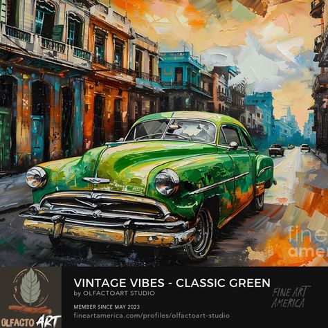 Vintage Vibes - Classic Green Car Amidst Havana's Iconic Architecture #supportartists #artistsoninstagram #Cuba #Havana #Cars #Cigar #classic #classiccars #havana #carsofinstagram #carswithoutlimits #carstagram #classiccarsdaily #classicelegance #Habana #lahabana #havanacuba #visitcuba #cubatravel #oldhavana #habanacuba #habanavieja #instacuba #carspotters #blackandwhite Havana Cars, Cuba Havana, Iconic Architecture, Art Mobile, Visit Cuba, Women Faces, Cuba Travel, Havana Cuba, Abstract Canvas Wall Art