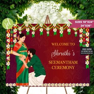 Sreemantham Welcome Board, Seemantham Name Board, Seemantham Invitation Card Template, Seemantham Welcome Board, Sreemantham Invitation Card, Seemantham Decoration Ideas, Seemantham Invitation Card, Valaikappu Invitation, Seemantham Decoration