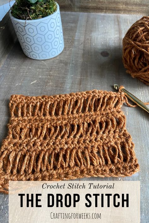 Drop Stitch Crochet, Loose Crochet Stitch, Crochet Stitch Tutorial, Crochet Headband Pattern Free, Drop Stitch, Crochet Headband Pattern, Stitch Tutorial, Stitch Crochet, Crochet Stitches Tutorial