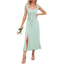 Stylish Party Dresses Classy, Classy Wedding Guest Dresses, Green Sundress, Sleeveless Outfit, Legging Sport, Split Dress, Dress Inspo, Guest Dress, Mid Length Dresses