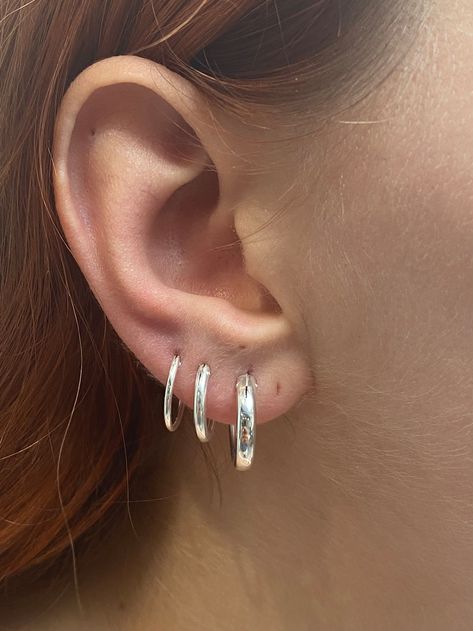 Small Silver Hoop Earrings, Sleeper Earrings, Small Hoop Earrings, 925 Silver Earrings, Sterling Silver Hoop Earrings, Sterling Silver Hoops, 925 Jewelry, Jewelry Earrings Hoops, Silver Hoops