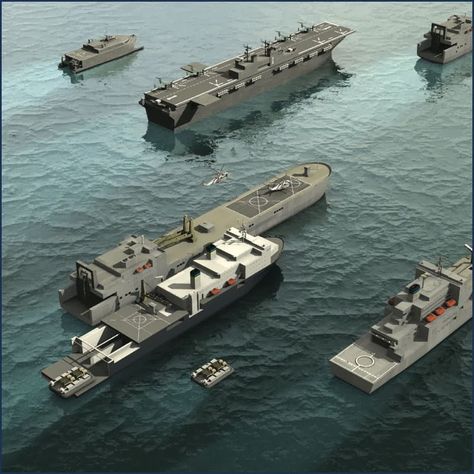 Amphibious Warships - From SNAFU! Future Transportation, Aircraft Mechanics, Military Hardware, Naval Force, Royal Marines, Concept Ships, Military Base, Army Vehicles, Military Army