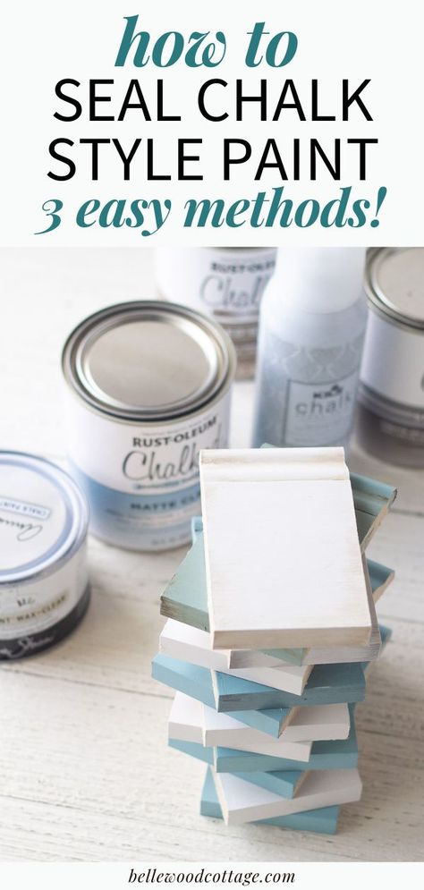 Sealing Chalk Paint, Chalk Paint Finishes, Make Chalk Paint, Chalk Paint Furniture Diy, Chalk Paint Wax, Chalk Crafts, Paint Crafts, Using Chalk Paint, Chalk Paint Colors