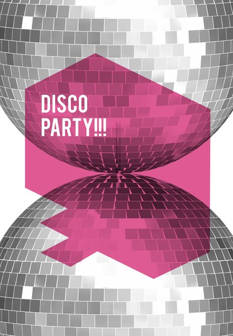 Modern Disco Party - Free Printable Party Invitation Template | Greetings Island Disco Party Invitations Templates, Modern Disco Party, Disco Party Invitations, Disco Invite, Modern Disco, Ticket Party Invitations, Glam Invitation, 80th Birthday Party Decorations, Disco Birthday