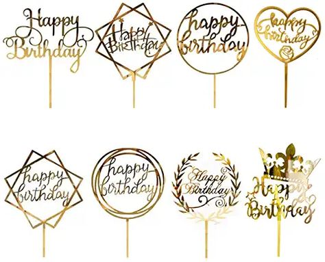 Mother Cake, Golden Birthday Cakes, Gold Happy Birthday, Birthday Cake Topper Printable, Cake Supplies, Golden Birthday, Happy Birthday Cake, Happy Birthday Cake Topper, Cake Decorating Supplies