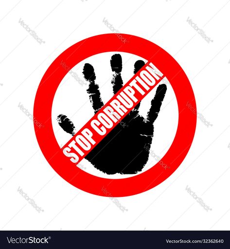 Stop Corruption, Flat Icon, Black Hand, Transparent Png, Png Images, Adobe Illustrator, Vector Free, Vector Images, Vector Illustration