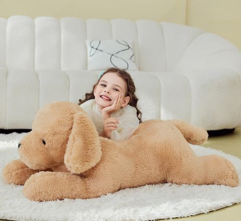 Amazon.com: IKASA Giant Dog Labrador Stuffed Animal Plush Toy,Puppy Big Large Jumbo Soft Toys,30" Huge Size Cute Fluffy Plushy Oversized Plushie,Gifts for Kids : Toys & Games Oversized Plushie, Dog Labrador, Giant Dogs, Toy Puppies, Soft Toys, Soft Toy, Animal Plush Toys, Stuffed Animal, Plush Toy