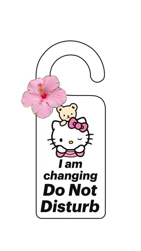 Printable Diy Crafts, Hello Kitty School, Printable Paper Patterns, Diy Hello Kitty, Don't Disturb Sign, Hello Kitty Printables, Diy Hair Accessories Ribbon, Valentines Gift Box, Hello Kitty Crafts