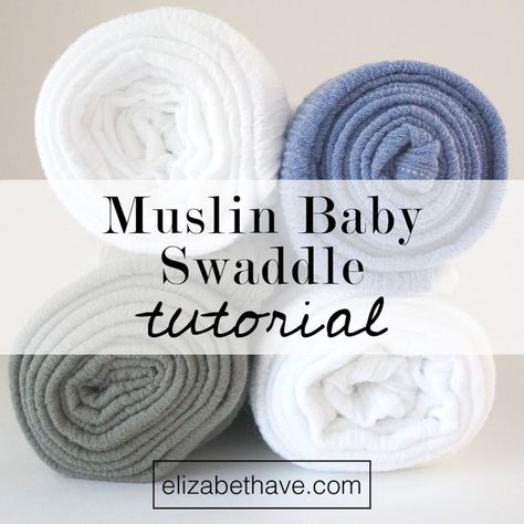 Swaddle Tutorial, Swaddle Blanket Pattern, Baby Blanket Tutorial, Aden And Anais, Blanket Tutorial, Tutorial Sewing, Baby Muslin Swaddle, Muslin Baby Blankets, Muslin Swaddle Blanket