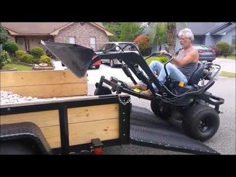 (1356) zero turn mower with front end loader - YouTube Front End Loader, Zero Turn Mowers, By Myself, River Rock, Front End, Monster Trucks, Turn Ons