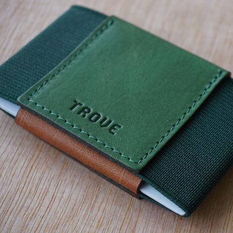 TROVE Wallet: Emerald #contemporary, #leather, #wallet Handmade Wallets, Best Black Friday, Minimalist Wallet, Slim Wallet, Black Friday Shopping, How To Slim Down, Shopping Hacks, Vegetable Tanned Leather, Card Wallet