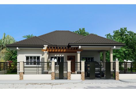 Cottage Bungalow House Plans, Case A Un Piano, House Design Philippines, Modern Bungalow House Plans, Small House Blueprints, Philippines House Design, New Modern House, Modern Bungalow House Design, One Story House