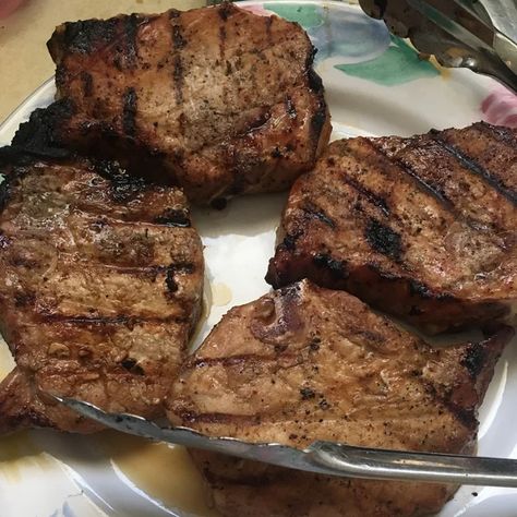 Root Beer Pork Chops Recipe | Allrecipes Root Beer Pork, Fresh Tuna Recipes, Marinated Tuna Steak, Marinated Tuna, Tuna Steak Recipes, Recipe Air Fryer, Tuna Steak, Grilled Tuna, Pork Salad