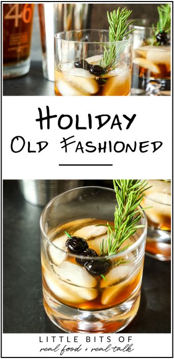 This Holiday Old Fashioned is a delicious twist on a classic cocktail! – Little Bits of… Winter Old Fashioned Cocktail, Holiday Old Fashioned Cocktail, Christmas Old Fashioned Cocktail, Holiday Old Fashioned, Christmas Old Fashioned, Healthier Desserts Clean Eating, Old Fashioned Drink, Barrel Bar, Strong Drinks