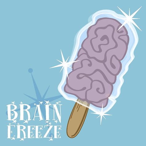 Brain Freeze illustration by Halo Sama. Buy shirts, leggings, cups, home decor, stickers and more in our shop! Brain Freeze Illustration, Inside Out Party Ideas, Inktober 2023, 2023 Ideas, Fun Brain, Classroom Quotes, Brain Freeze, Wreck This Journal, Decor Stickers