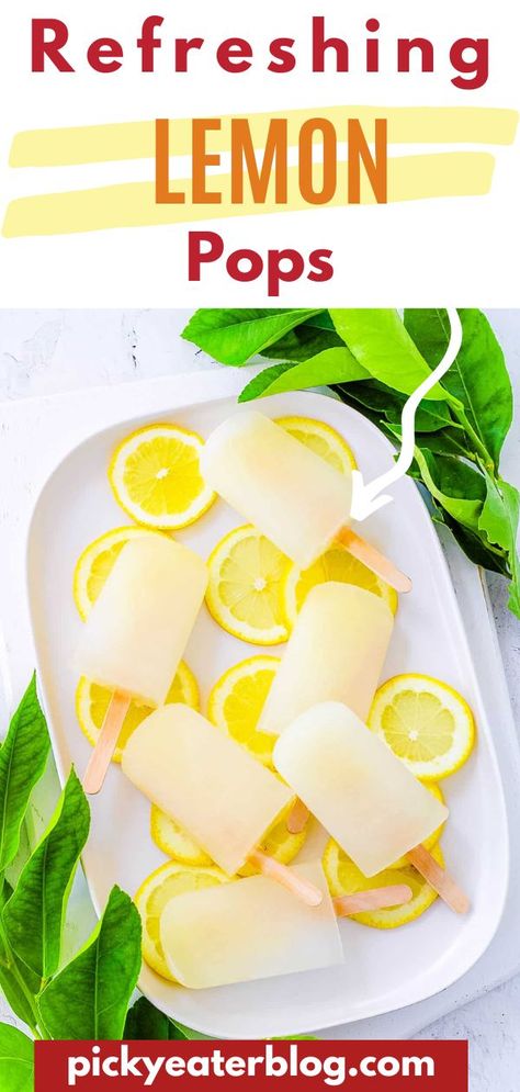 Beat the heat with these lemon popsicles perfect for a hot summer day, or anytime of year! Cool and refreshing, this easy recipe makes a great treat that the whole family can enjoy. These 3 ingredient lemonade popsicles are naturally gluten-free, low in sugar, and vegan, too! Lemon Popsicles Recipes, Lemon Popsicles, Potato Recipes Healthy, Vegan Mousse, Sugar Free Popsicles, Berry Popsicles, Lemonade Popsicles, Healthy Baking Desserts, Clean Eating Dessert Recipes