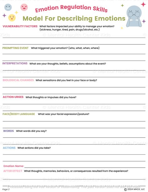 DBT Model Of Emotions Worksheet – Mental Health Center Kids Emotional Awareness Worksheet, Boundaries Worksheet Mental Health, Therapy Activity For Teens, Worksheets For Mental Health, Dbt Worksheet, Therapy Modalities, Emotions Worksheet, Cbt Therapy Worksheets, Wellness Warrior