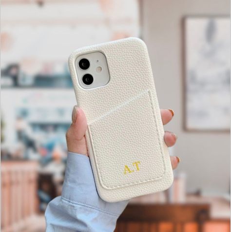 Personalized Gold iPhone case  C O M P A T I B L E ∙ W I T H * iPhone XR, iPhone XS, iPhone 11, iPhone 11 Pro, iPhone 11 Pro Max, Phone 12, iPhone 12 mini, iPhone 12 Pro, iPhone 12 Pro Max, iPhone 13, iPhone 13 mini, iPhone 13 Pro, iPhone 13 Pro max, iPhone 14 Pro, iPhone 14 Pro Max, iPhone 14, iPhone 14 Plus Leather Card Holder Wallet, Phone Stuff, Girly Accessories, Personalized Phone Cases, Cute Cases, Leather Phone Case, Custom Monogram, Card Holder Wallet, Card Holder Leather